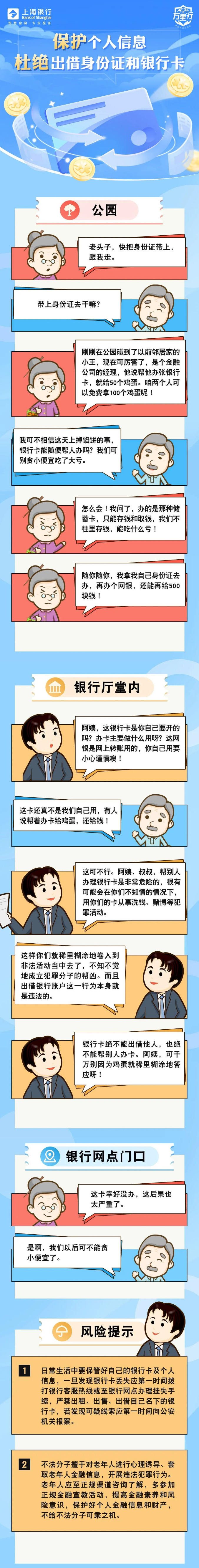 【上银消保】保护个人信息，杜绝出借身份证和银行卡